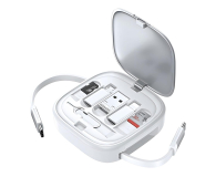 USAMS Kabel rozwijany 3w1 z pudełkiem MicroUSB/USB-C/Lightning 60W - 1490514 - zdjęcie 2